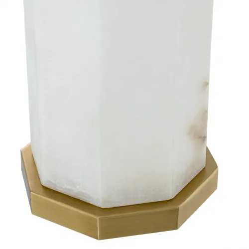 Lámpara de mesa de lujo alabastro / latón antiguo / blanco por Luxury Group International