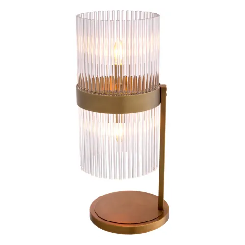Lampada da tavolo di lusso in ottone antico 28 x 23,5 x H. 60,5 cm - Elegante lampada da scrivania in stile retrò di Luxury Group International