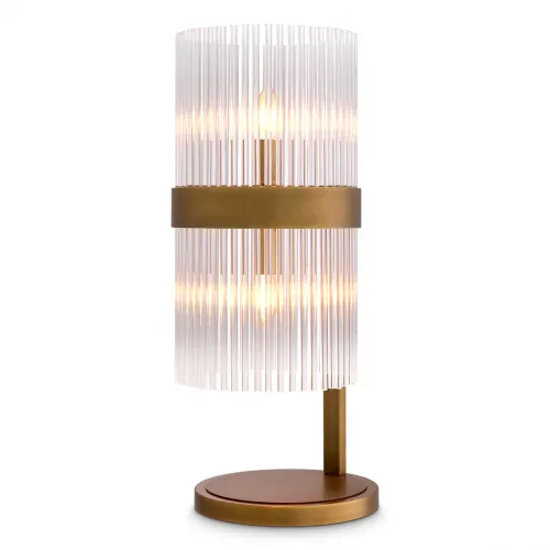 Lampada da tavolo di lusso in ottone antico 28 x 23,5 x H. 60,5 cm - Elegante lampada da scrivania in stile retrò di Luxury Group International