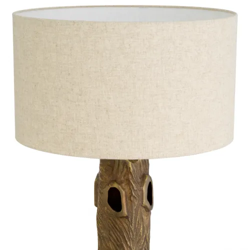 Lampada da tavolo di lusso dorata in ottone vintage Ø45 cm x H74,5 con base in granito nero di Luxury Group International
