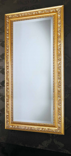 Luxury Vertical Gold Baroque Wall Mirror with Ornate Leaf Carvings and Beveled Edge Glass – 176 CM by Luxury Group International