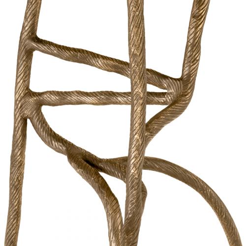 Luxury Vintage Brass Marble Round Side Table by Luxury Group International