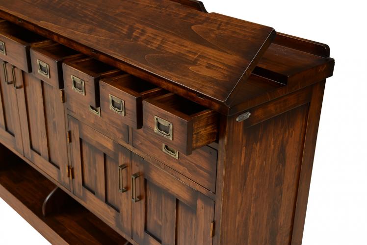 Luxury Vintage Console Cabinet with Lift-Up Top & Concealed Compartments - Vintage Furniture Detail View by Luxury Group International