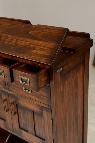 Luxury Vintage Console Cabinet with Lift-Up Top & Concealed Compartments - Vintage Furniture Detail View by Luxury Group International