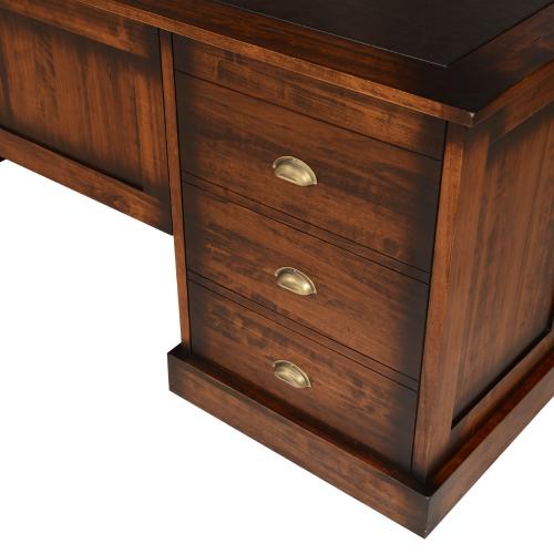 Luxury Vintage Executive Office Desk with Multi-Drawer Storage - Vintage Style Furniture Detail View by Luxury Group International