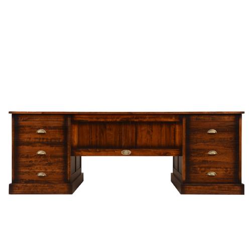Luxury Vintage Executive Office Desk with Multi-Drawer Storage - Vintage Style Furniture Front View by Luxury Group International