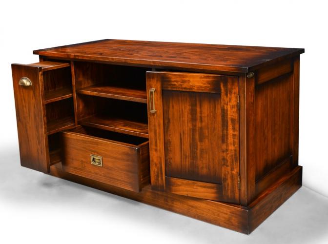 Luxury Vintage Sideboard with Open Shelving & Concealed Storage - Vintage Style Furniture Detail View by Luxury Group International