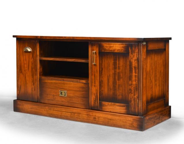 Luxury Vintage Sideboard with Open Shelving & Concealed Storage - Vintage Style Furniture Front View by Luxury Group International
