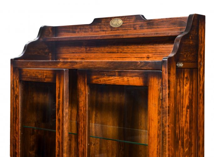 Luxury Vintage Style Display Cabinet with Upper Open Shelf & Multi-Drawer Storage - Vintage Style Furniture Detail View by Luxury Group International