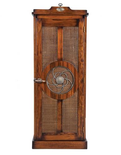 Luxury Vintage Style Wooden Bar Cabinet with Cane Mesh Doors - Vintage Style Furniture Front View by Luxury Group International