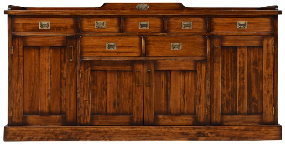 Luxury Vintage Style Wooden Sideboard with Multi-Drawer Storage & Cabinet Doors - Vintage Style Furniture Front View by Luxury Group International