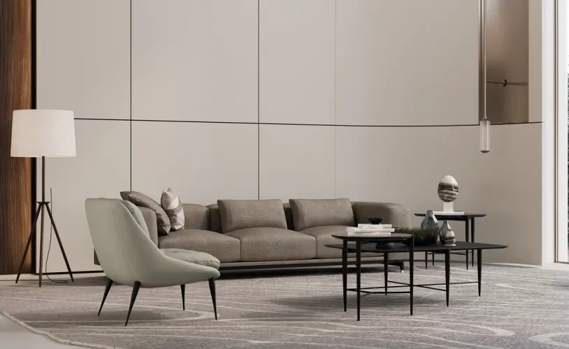 White Upholstered Tufted Back Metal Leg Luxury Armchair Metal Leg-Living Room Furniture by Luxury Group International