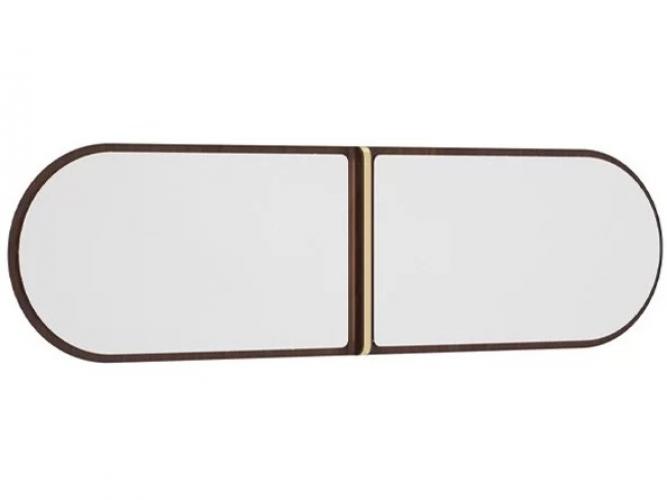 Luxury wooden frame oval Designer wall mirror with Middle divider by Luxury Group International