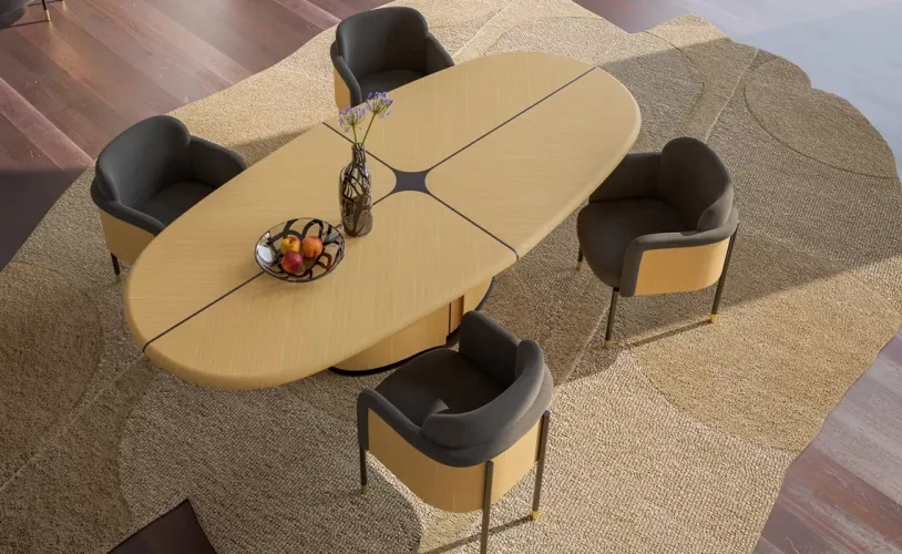 Luxury Yellow & Black Upholstered Wooden Dining Chair by Luxury Group International