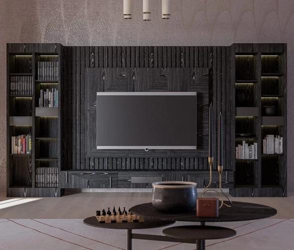 Modern Black Luxury TV Unit by Luxury Group International