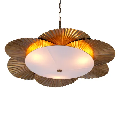 Modern Golden Luxury Floral Pendant Ceiling Light by Luxury Group International