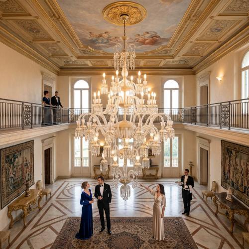 Modern Luxury Gold Chandelier with 48 lights by Luxury Group International