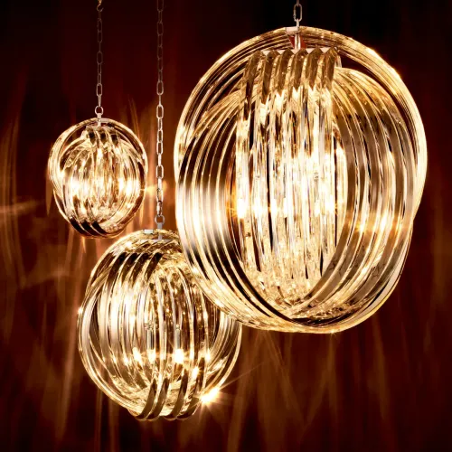 Modern Luxury Nickel finish single globe glass ceiling light by Luxury Group International