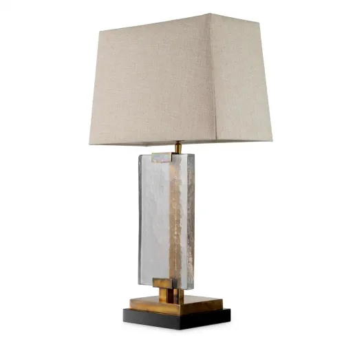 Lampada da tavolo moderna lusso ottone vintage / nero H. 69 cm - Luxury lights di Luxury Group International