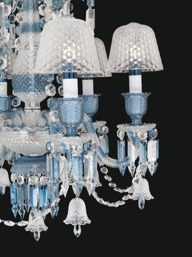 Lampadario Classico Italiano in Cristallo con 6 Luci, Vetro Trasparente di Lusso di Luxury Group International