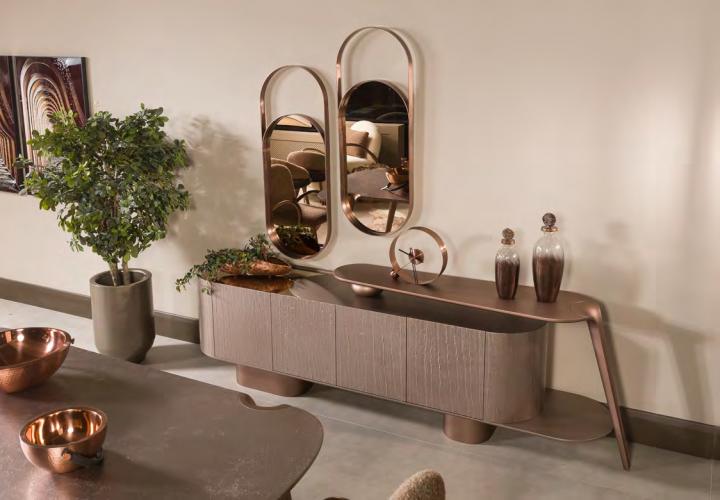 Oval Antique Brass Rose Gold Luxury Metal Frame Wall Mirror by Luxury Group International