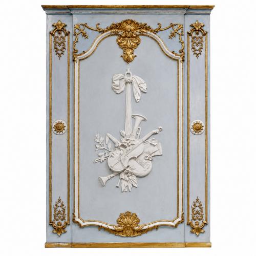 Luxury French Classical Violin Wall Art Panel with Ornate Antique Gold Design by Luxury Group International