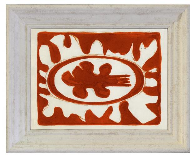 Red & White Luxury Terracotta Abstract Wall Art with Contemporary European Artistic Design by Luxury Group International