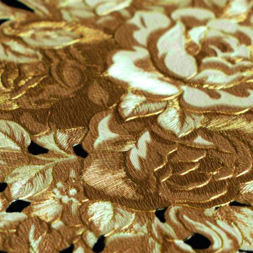 Versace Black Gold Floral Ornate Barock Erbe Designer Tapete von Luxury Group International