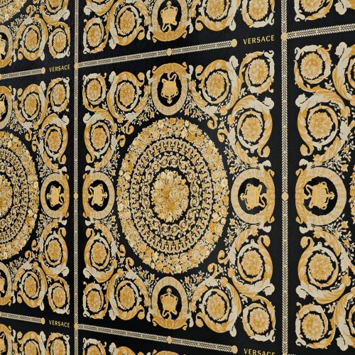 Versace Black Gold Floral Ornate Barock Erbe Designer Tapete Seitenansicht von Luxury Group International