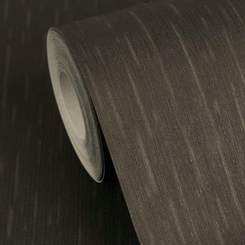 Versace Black Grey Metallic Plain Wallpaper with slightly glossy by Luxury Group International