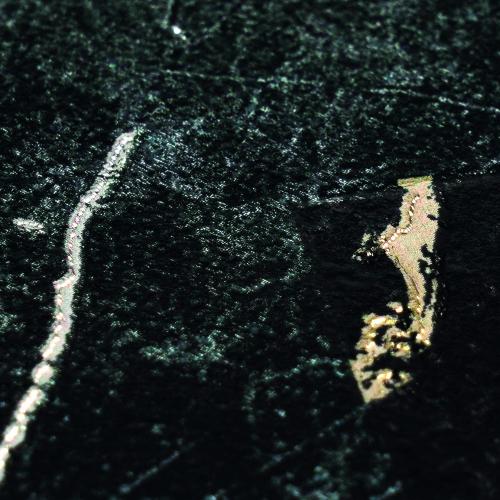 Versace Black Marble Veining Greek Key Modern Designer Wallpaper Detail View by Luxury Group International