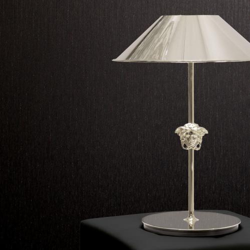 Papier peint design non tissé métallisé noir Versace par Luxury Group International