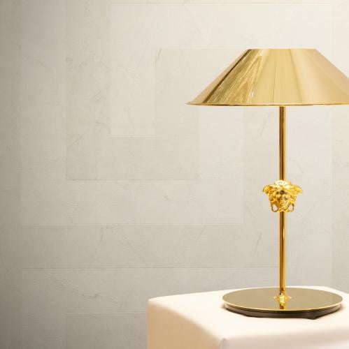 Versace Cream/Grey Greek Key Motif Geometric Design Modern Wallpaper by Luxury Group International