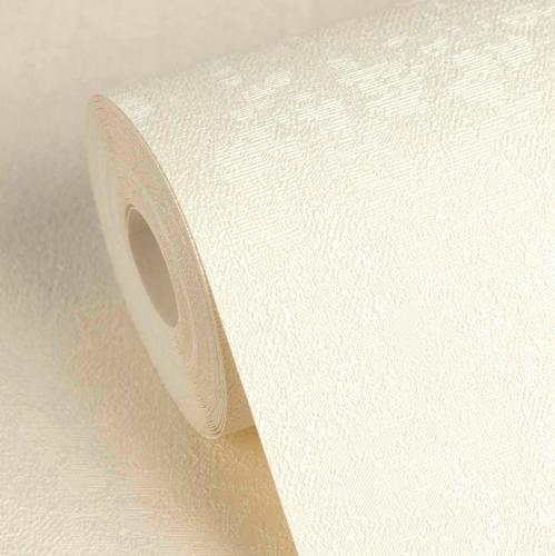 Papier peint design Versace crème métallisé à texture unie non tissé par Luxury Group International