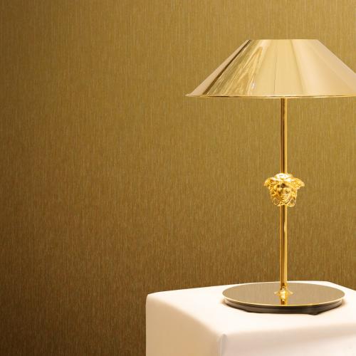 Carta da parati di design non tessuta lucida dorata Versace di Luxury Group International