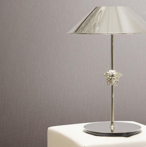 Papier peint design non tissé gris uni texturé Versace par Luxury Group International