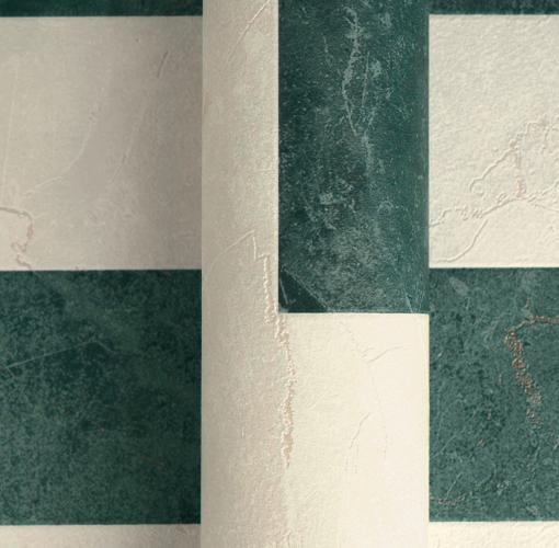 Versace Greek Key Pattern Modern Designer Wallpaper in Green & Cream by Luxury Group International