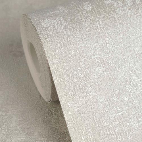 Versace Grey Silver Metallic Plain Textured Glossy Designer Wallpaper by Luxury Group International