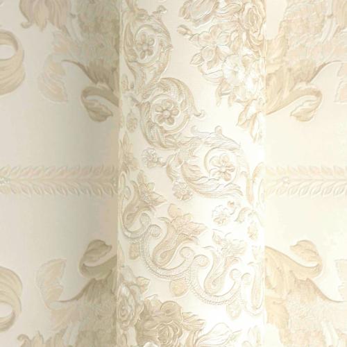 Versace Heritage Print Beige/Gold Barock Floral Vliestapete von Luxury Group International