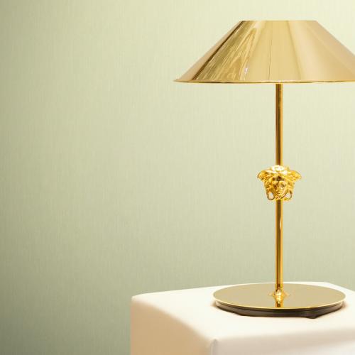 Versace Light Green Plain Designer Wallpaper by Luxury Group International