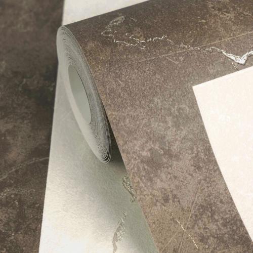 Versace Greek Key Design Modern Wallpaper in Deep Brown & Off-White by Luxury Group International