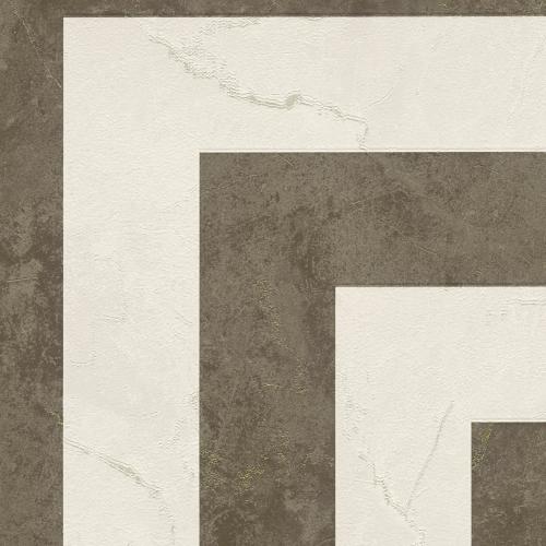 Versace Greek Key Design Modern Wallpaper in Deep Brown & Off-White by Luxury Group International