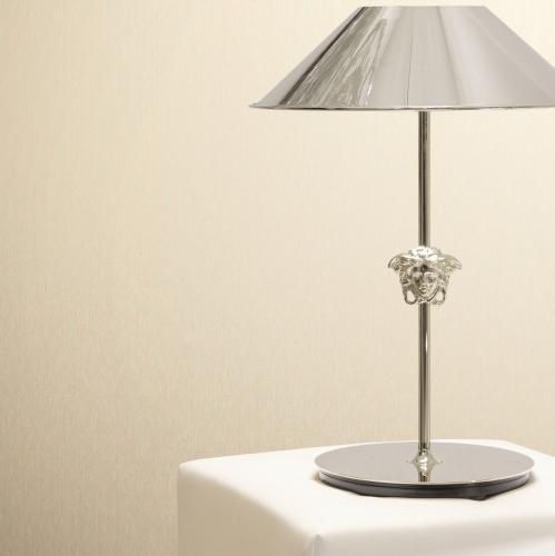 Carta da parati di design Versace Non-tessuta in Crema Metallizzato di Luxury Group International