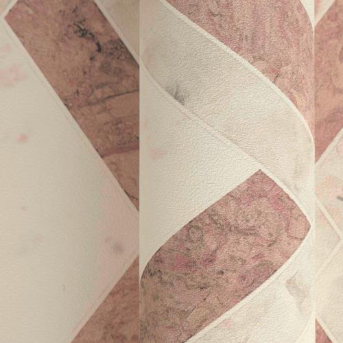 Papier peint design non tissé Versace motif Tarsia blanc rose par Luxury Group International