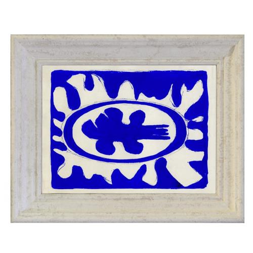 Luxury Blue & White Abstract Wall Art with Contemporary European Artistic Design by Luxury Group International