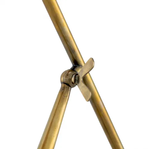 Lampada da tavolo di lusso in rattan naturale con finitura ottone vintage, luce portatile con lunghezza regolabile di Luxury Group International