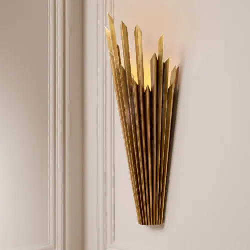 Applique murale de luxe finition laiton vintage avec rayons dorés par Luxury Group International
