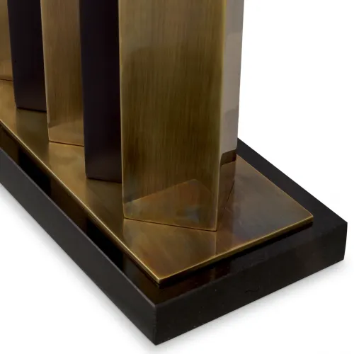 Lampada da tavolo moderna di lusso vintage in ottone dorato e nero di Luxury Group International