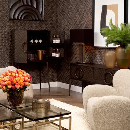 Lampada da tavolo moderna di lusso vintage in ottone dorato e nero di Luxury Group International