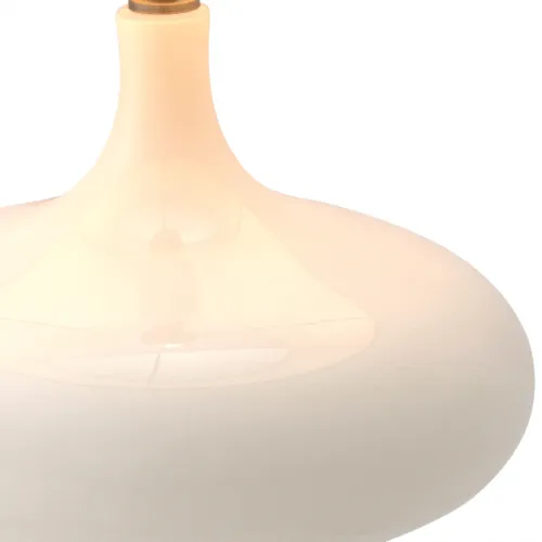 White Ceramic Luxury Modern Table Lamp With Antique Brass Finish by Luxury Group International